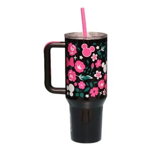 Mickey Minnie Floral‎ Black Tumbler 40OZ